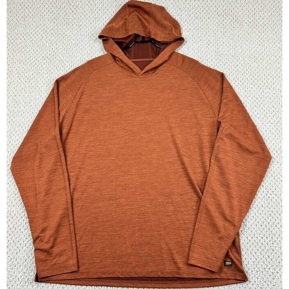 Mier Hoodie Mens 2XL Tall Rust Orange PaceGuard Lightweight Long Sleeve Shirt